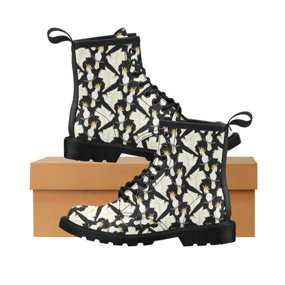 Cockatoo Print Design LKS402 Women's Boots