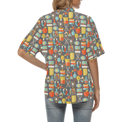 Science Print Design LKS302 Women's Hawaiian Shirt