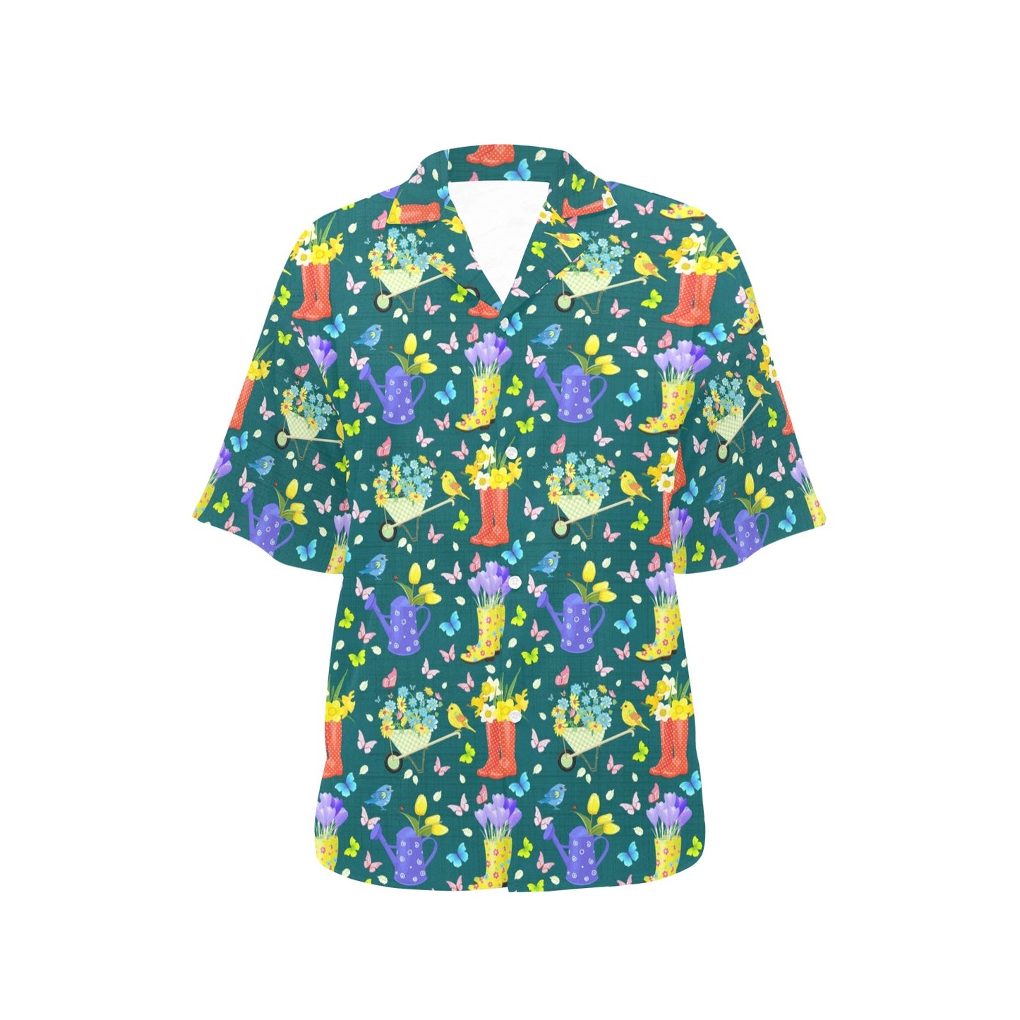 Gardening Pattern Print Design G08 Women's Hawaiian Shirt