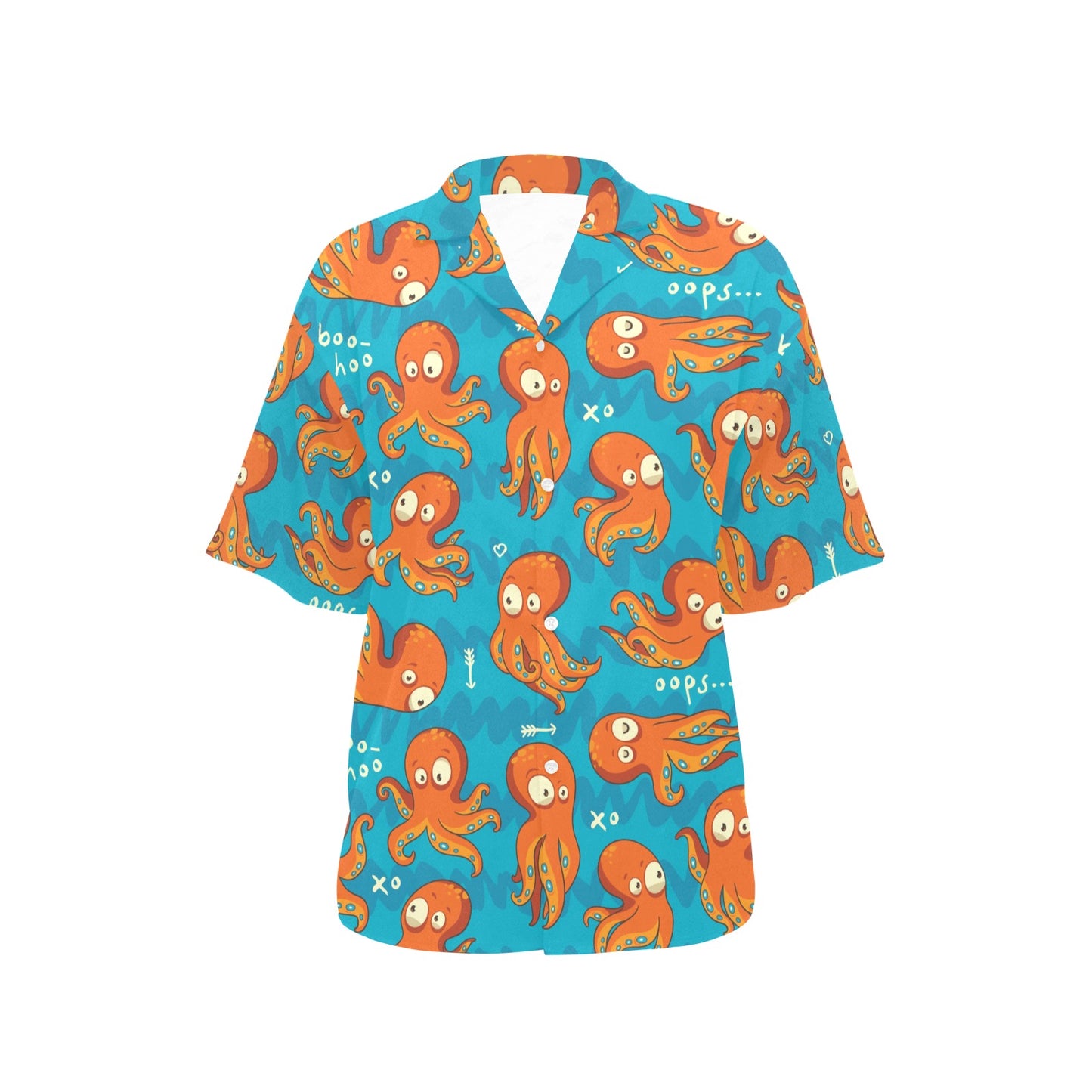 Octopus Pattern Print Design A02 Women's Hawaiian Shirt