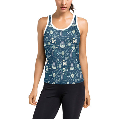 Vikings Print Design LKS305 Women's Racerback Tank Top