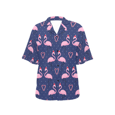 Flamingo Christmas Women's Hawaiian Shirt