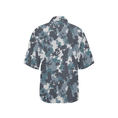 ACU Digital Urban Camouflage Women's Hawaiian Shirt