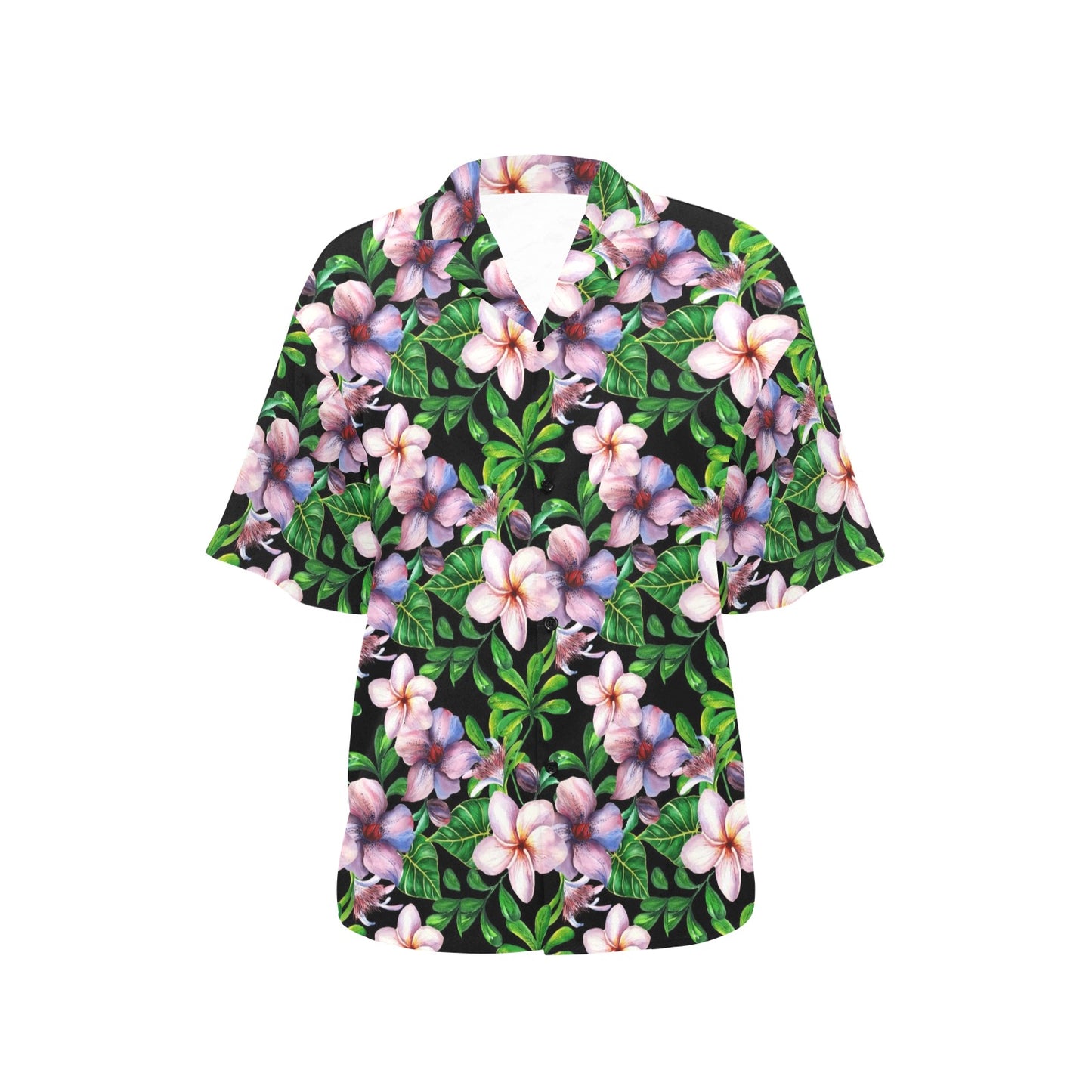 Plumeria Pattern Print Design PM01 Women's Hawaiian Shirt