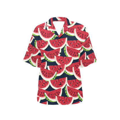 Watermelon Pattern Print Design WM011 Women's Hawaiian Shirt