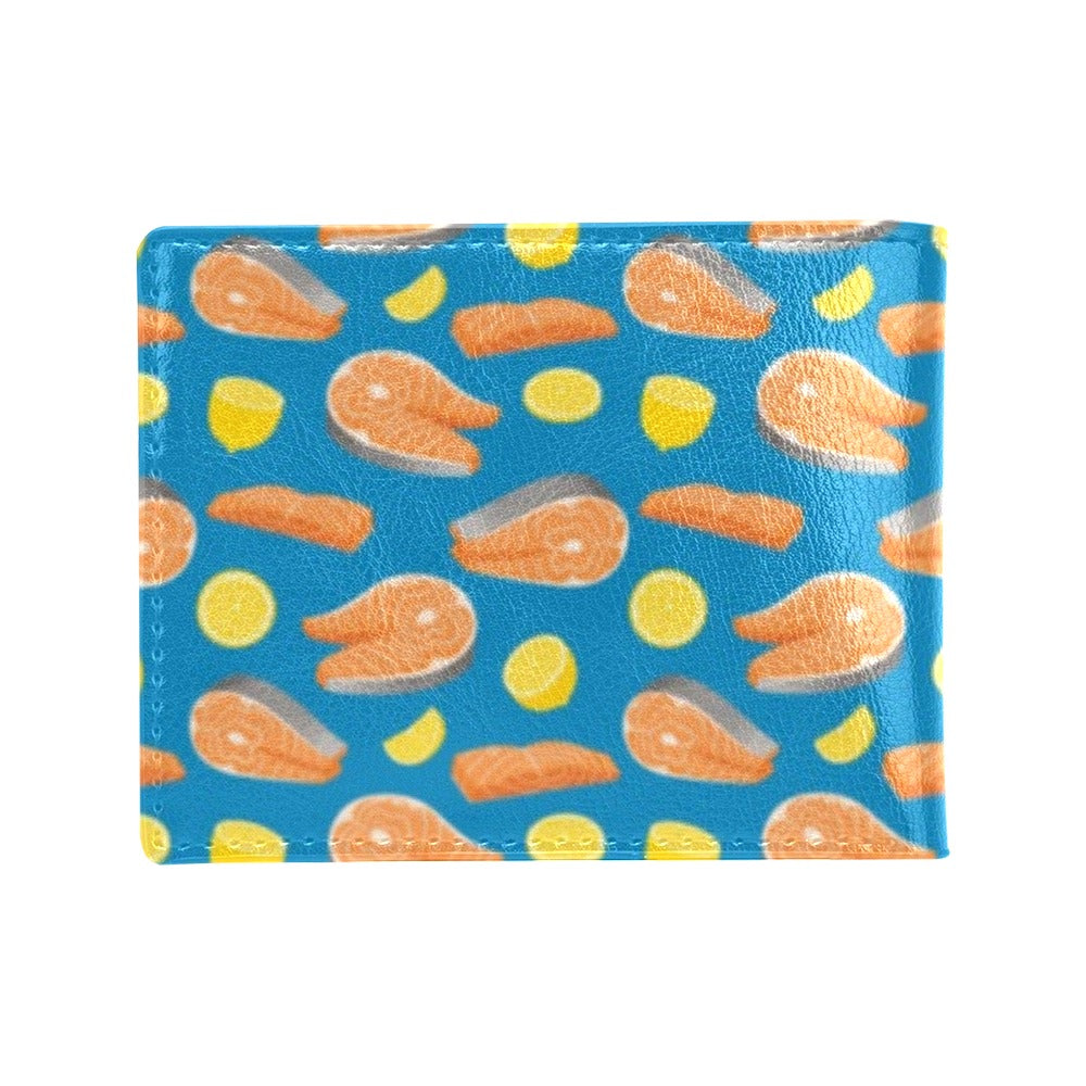 Salmon Steak With Lemon Print Design LKS308 Men's ID Card Wallet