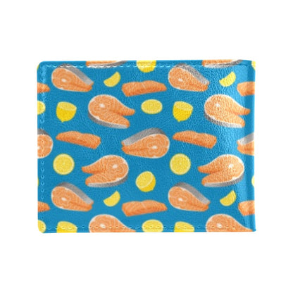 Salmon Steak With Lemon Print Design LKS308 Men's ID Card Wallet