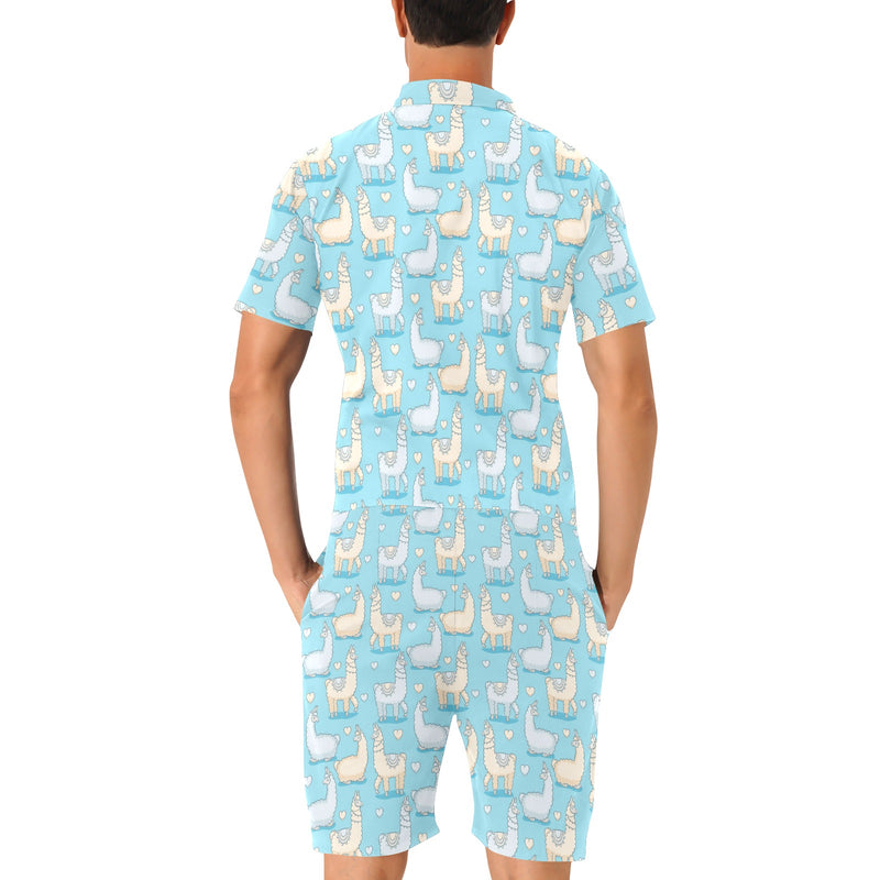 Alpaca Pattern Print Design 06 Men's Romper