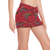 Pomegranate Pattern Print Design PG05 Yoga Shorts