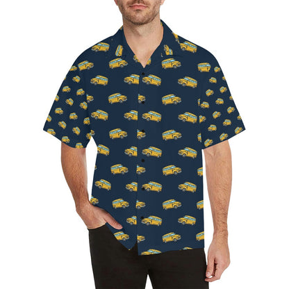 School Bus Print Design LKS304 Men's Hawaiian Shirt