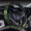 Red Hibiscus Tropical Steering Wheel Cover with Elastic Edge