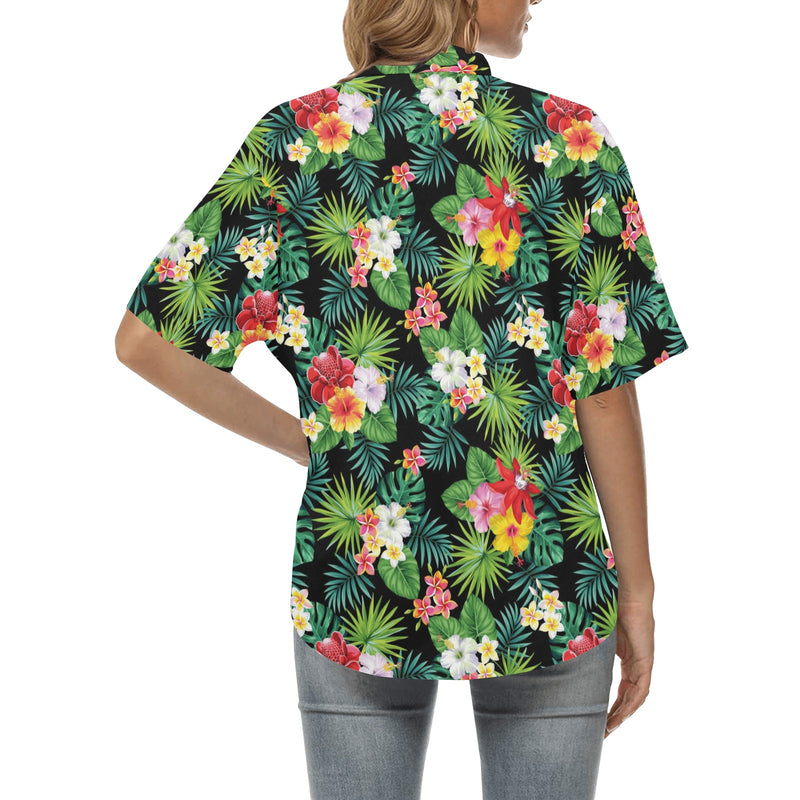 Hibiscus Hawaiian flower tropical Women's Hawaiian Shirt