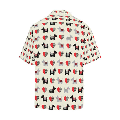 Scottish Terriers Print Design LKS3010 Men's Hawaiian Shirt