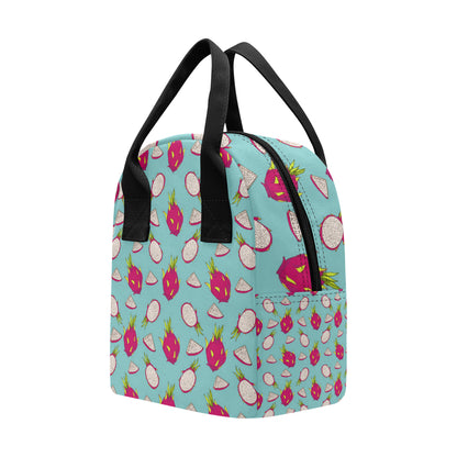 Dragonfruit Pattern Print Design DF01 Insulated Lunch Bag
