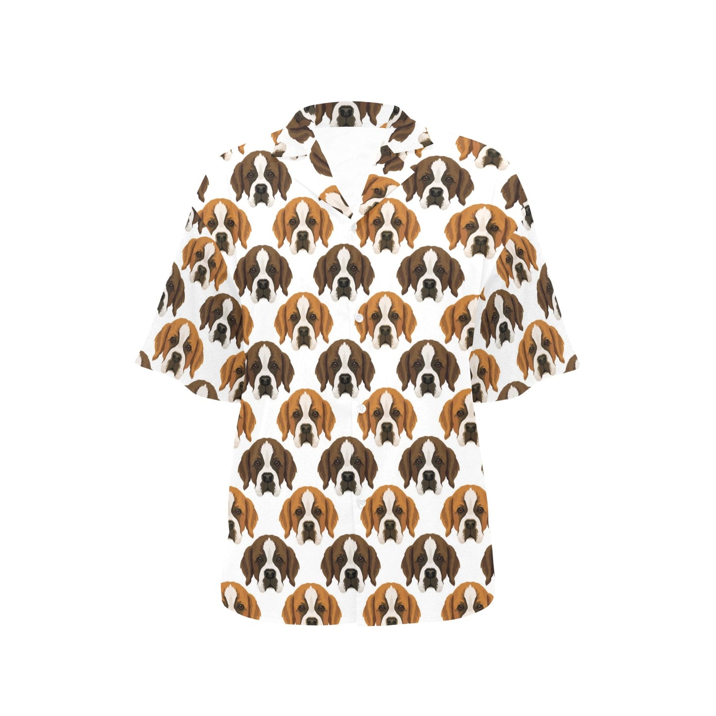 St Bernards Print Design LKS301 Women's Hawaiian Shirt