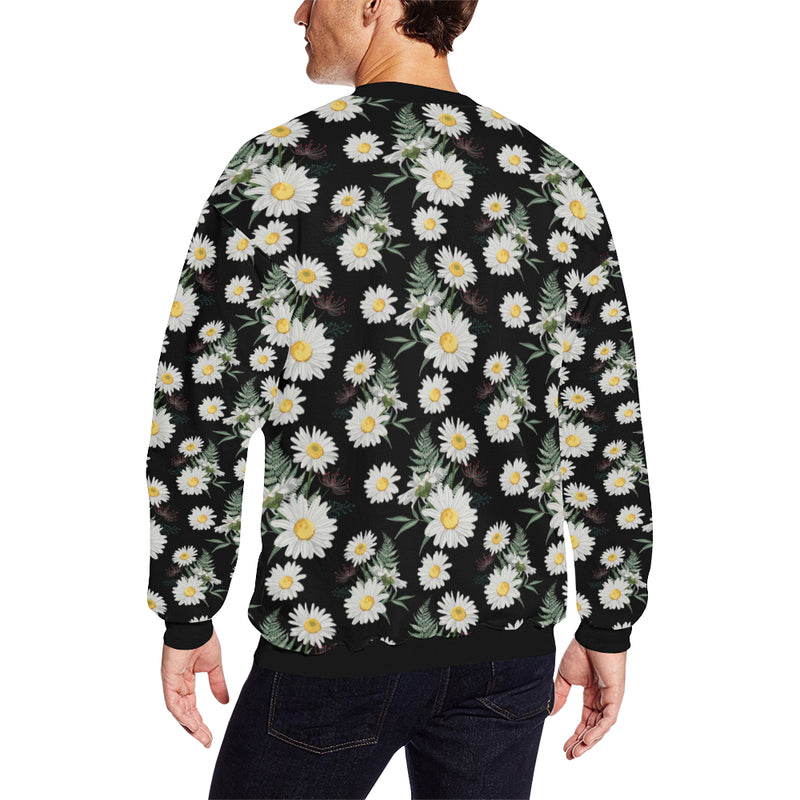 Daisy Pattern Print Design DS07 Men Long Sleeve Sweatshirt