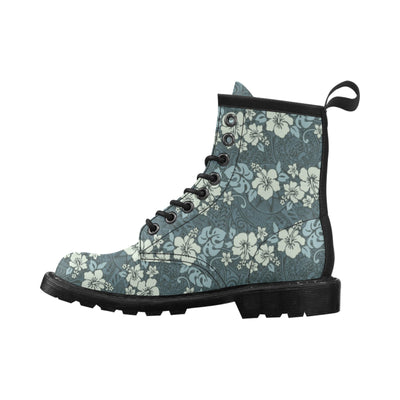 Flower Hawaiian Hibiscus Style Print Pattern Women's Boots