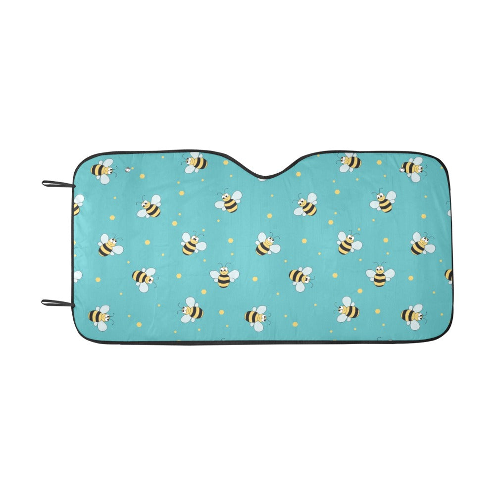 Bee With Dot Print Design LKS309 Car front Windshield Sun Shade