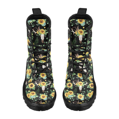Sunflower Pattern Print Design SF08 Women's Boots
