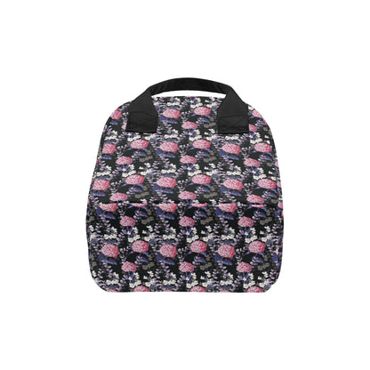 Hydrangea Pattern Print Design HD04 Insulated Lunch Bag