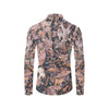 Camouflage Realistic Tree Leaf Print Men's Long Sleeve Shirt