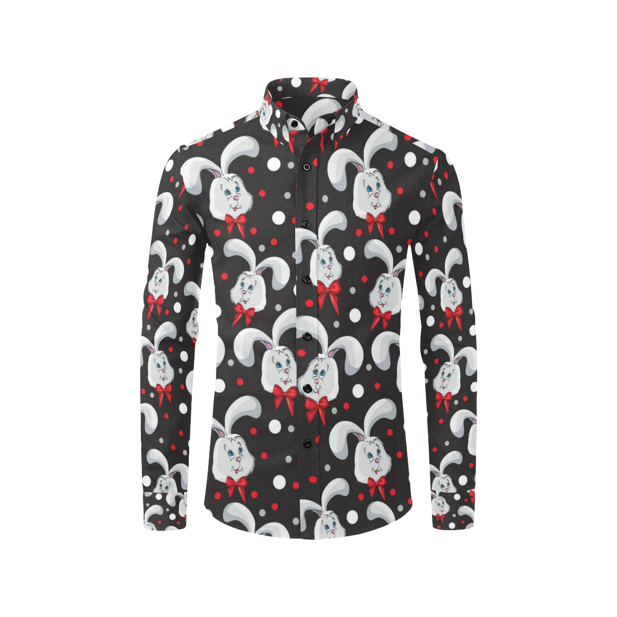 Rabbit Pattern Print Design RB012 Men's Long Sleeve Shirt