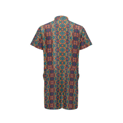 Ethnic Style Print Pattern Men's Romper