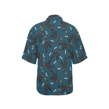 Schnauzers Pattern Print Design A04 Women's Hawaiian Shirt