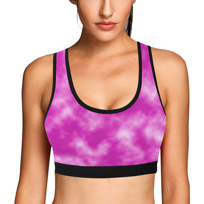 Tie Dye Pink Design Print Sports Bra