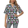 Donut Unicorn Pattern Print Design DN09 Women's Hawaiian Shirt