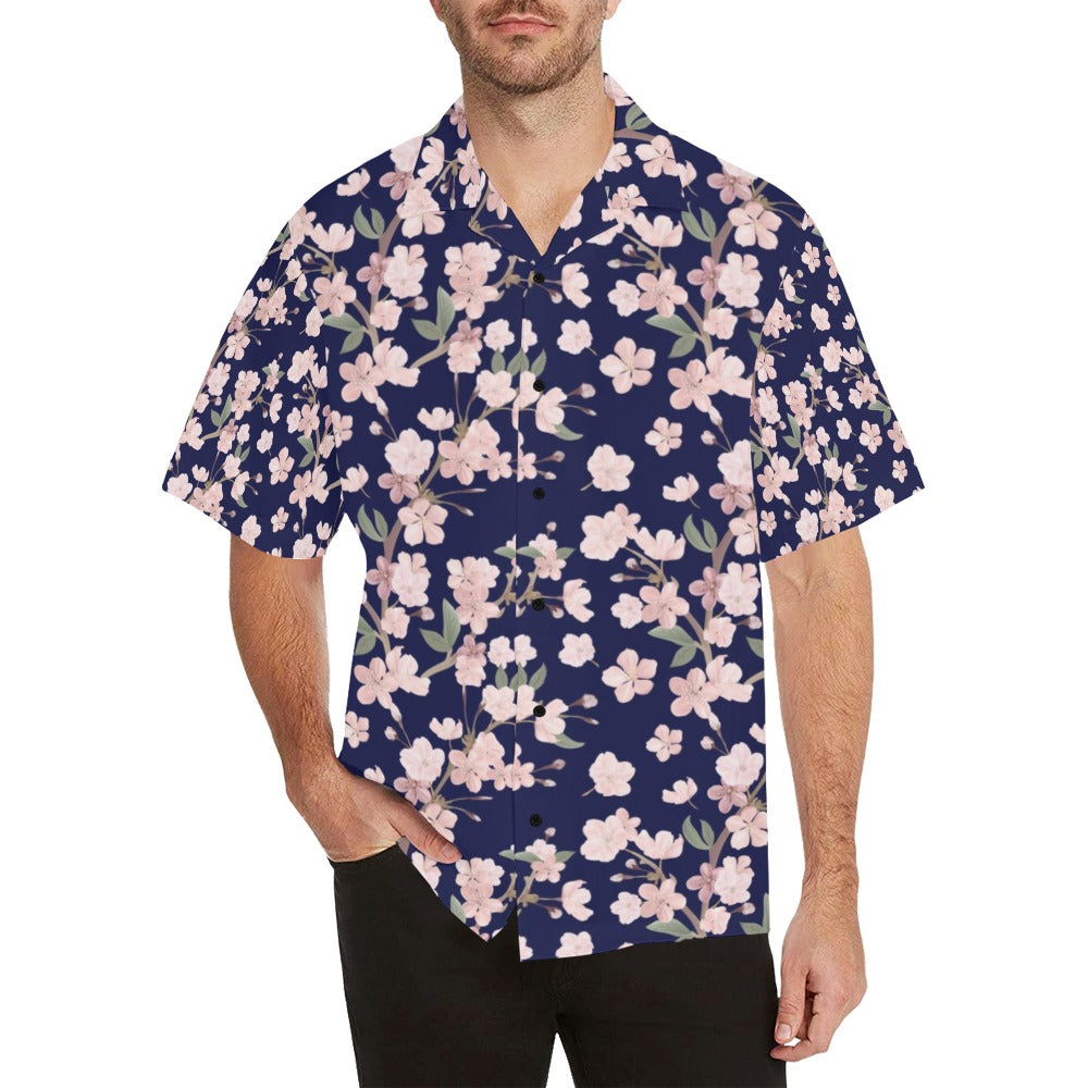 Sakura Print Design LKS301 Men's Hawaiian Shirt