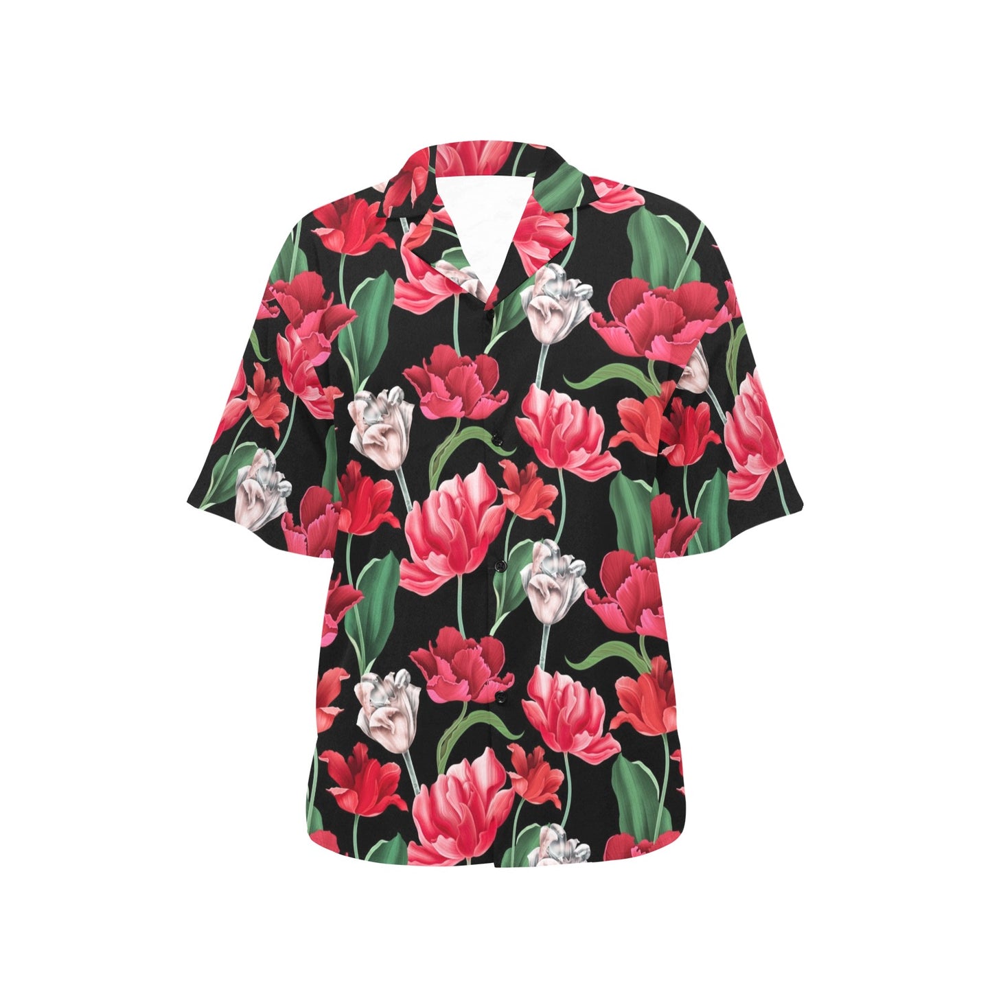Tulip Pattern Print Design TP08 Women's Hawaiian Shirt
