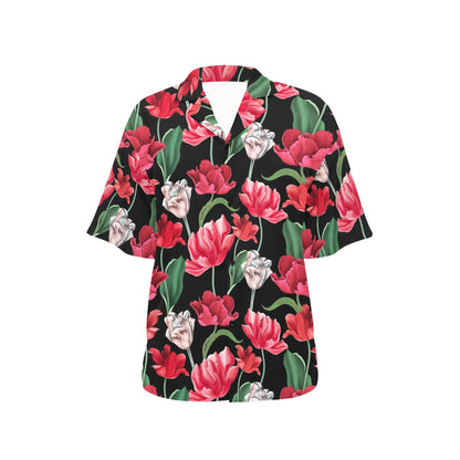 Tulip Pattern Print Design TP08 Women's Hawaiian Shirt