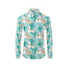 Llama Cactus Pattern Print Design 08 Men's Long Sleeve Shirt