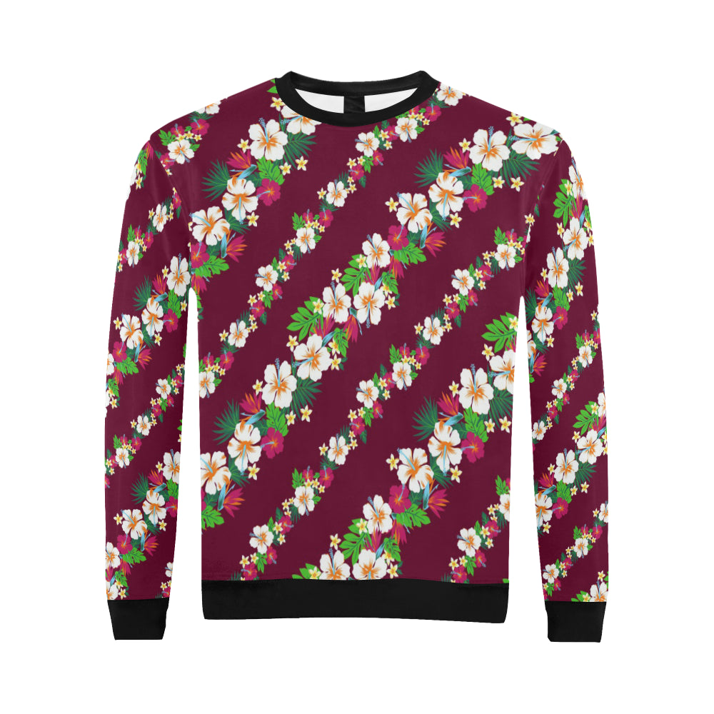 Hawaiian Themed Pattern Print Design H06 Men Long Sleeve Sweatshirt