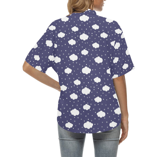 Cloud Pattern Print Design 03 Women's Hawaiian Shirt