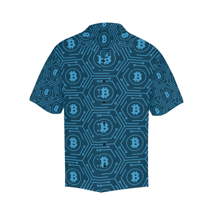Cryptocurrency Pattern Print Design 04 Men's Hawaiian Shirt