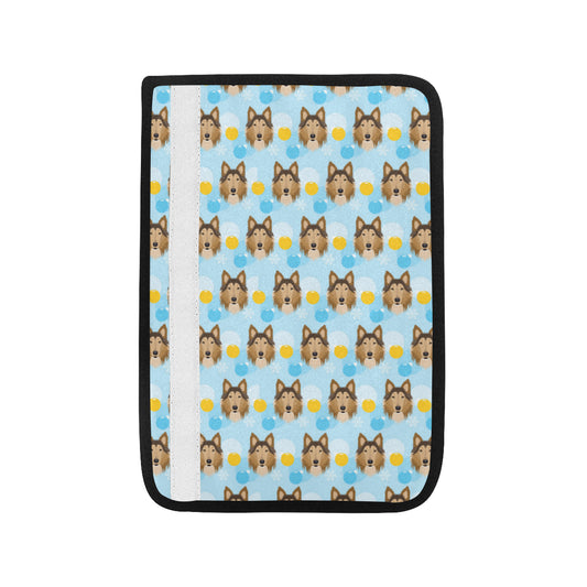 Collies Pattern Print Design 02 Car Seat Belt Cover