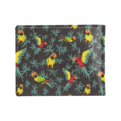 Parrot Themed Print Men's ID Card Wallet