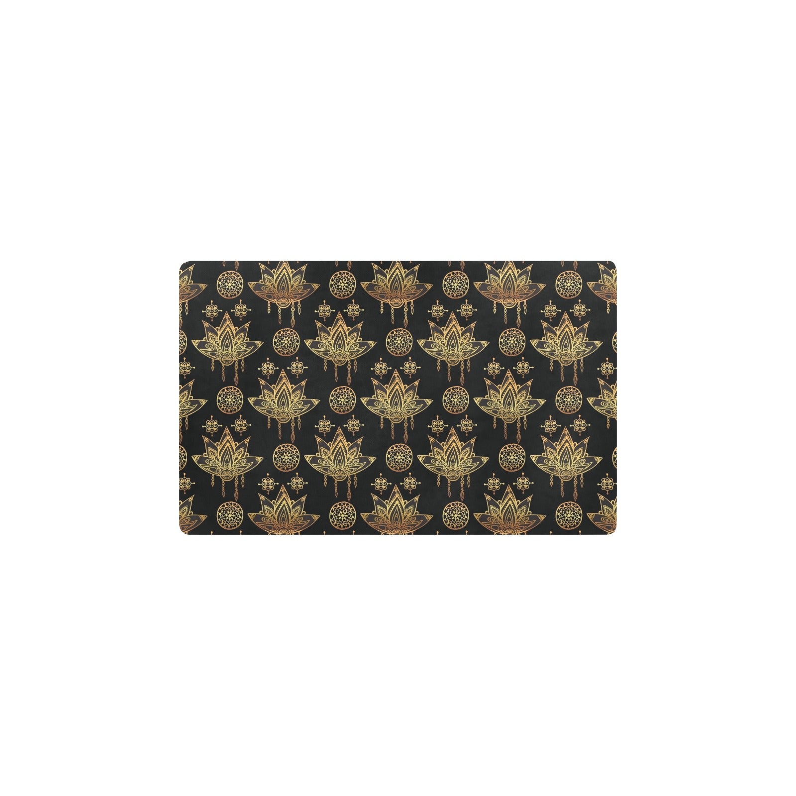 lotus Boho Pattern Print Design LO03 Kitchen Mat