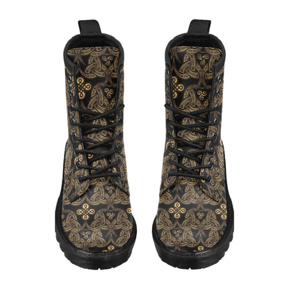 Celtic Knot Gold Design Women's Boots