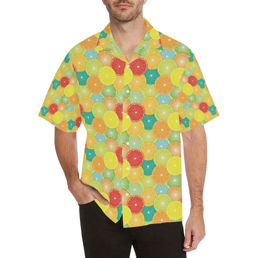 Citrus  Pattern Print Design 01 Men's Hawaiian Shirt