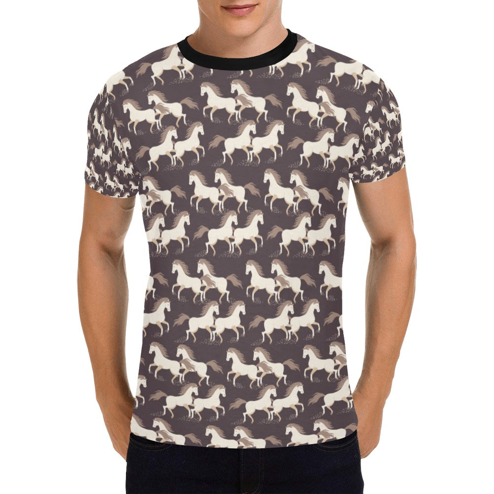 Horse Print Design LKS304 Men's All Over Print T-shirt