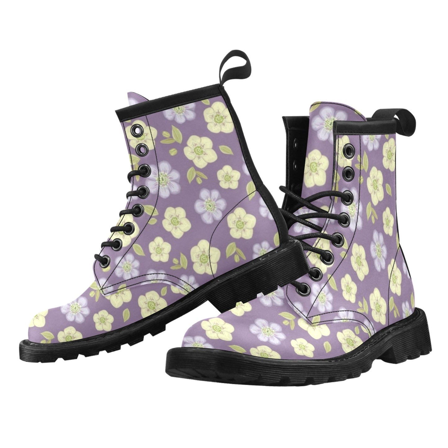 Anemone Pattern Print Design AM013 Women's Boots