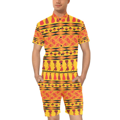 African Pattern Print Design 01 Men's Romper