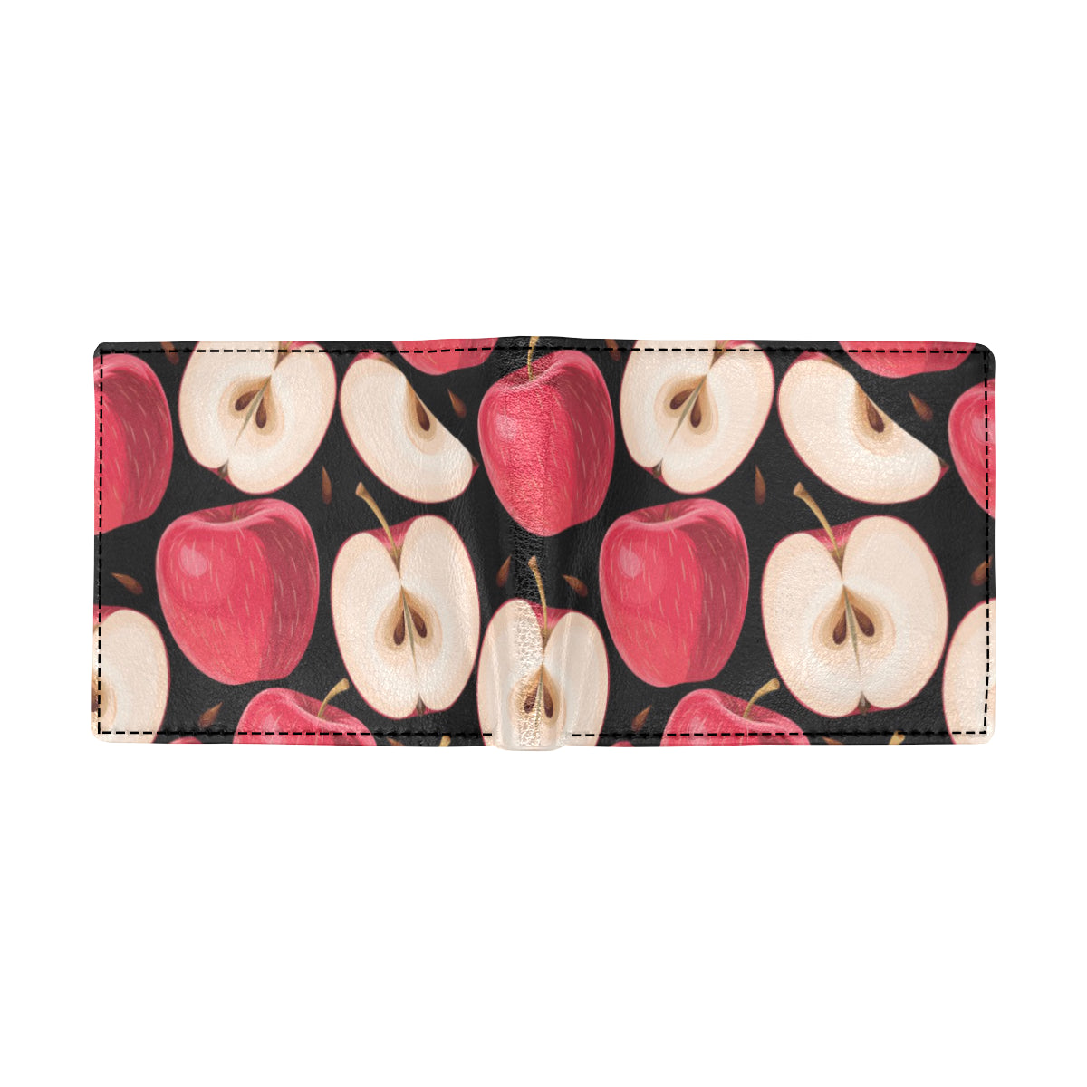 Apple Pattern Print Design AP02 Men's ID Card Wallet
