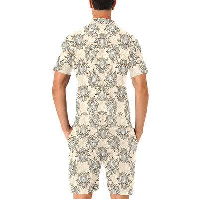 lotus Boho Pattern Print Design LO05 Men's Romper