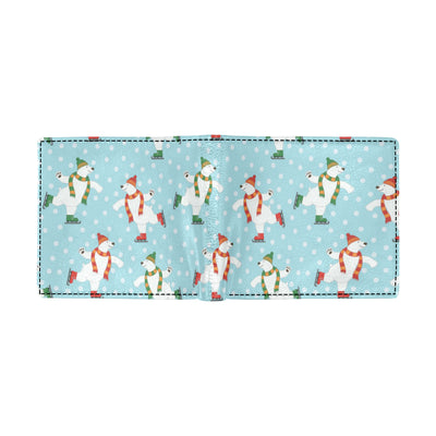 Polar Bear Pattern Print Design PB07 Men's ID Card Wallet