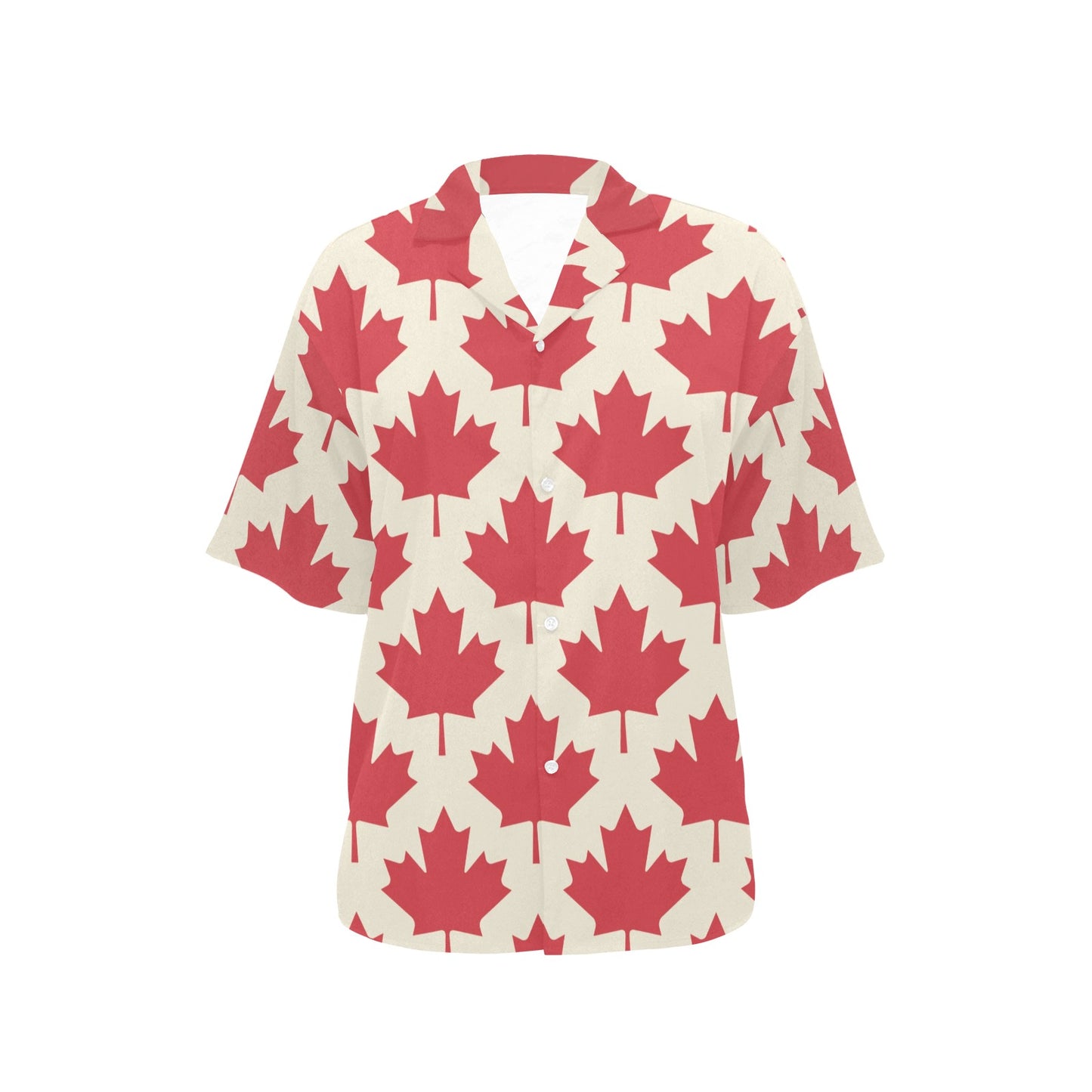 Maple Leaf Pattern Print Design 03 Women's Hawaiian Shirt