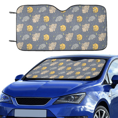 Safari Elephant Lion Print Design LKS303 Car front Windshield Sun Shade